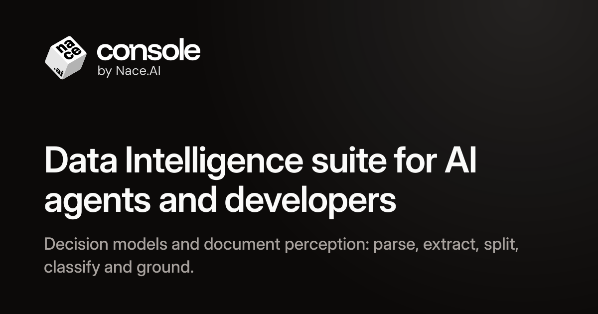 Console by Nace.AI — Cloud Inference